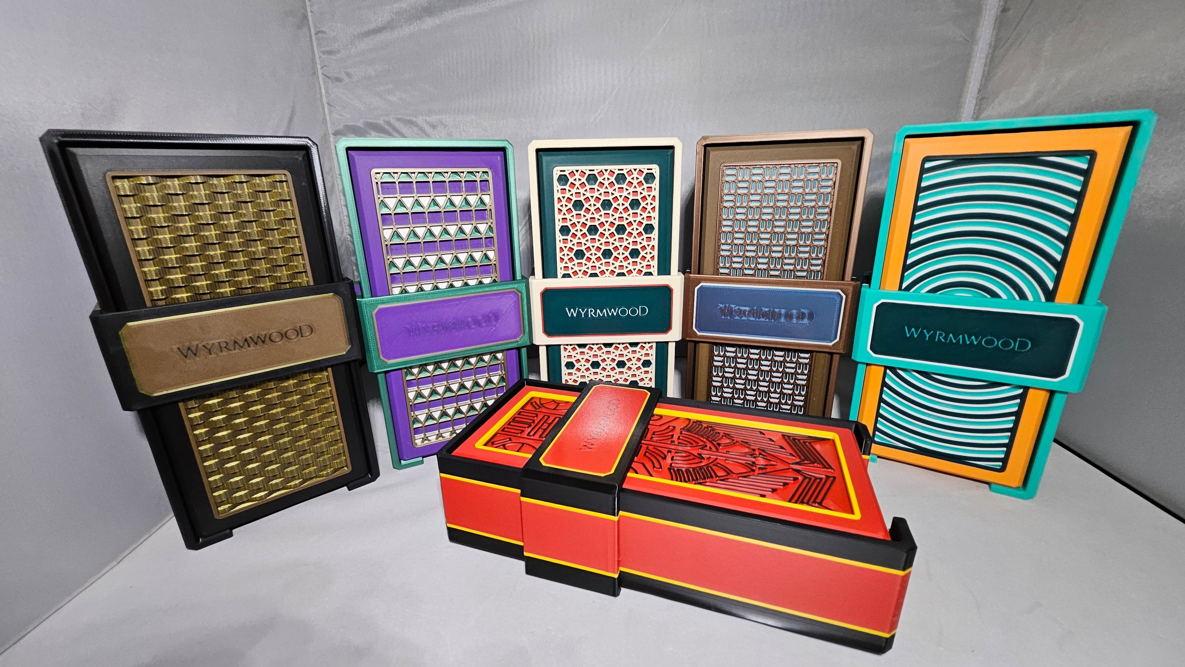 Wyrmwood Magnetic Dice Tower System collection - six colorways