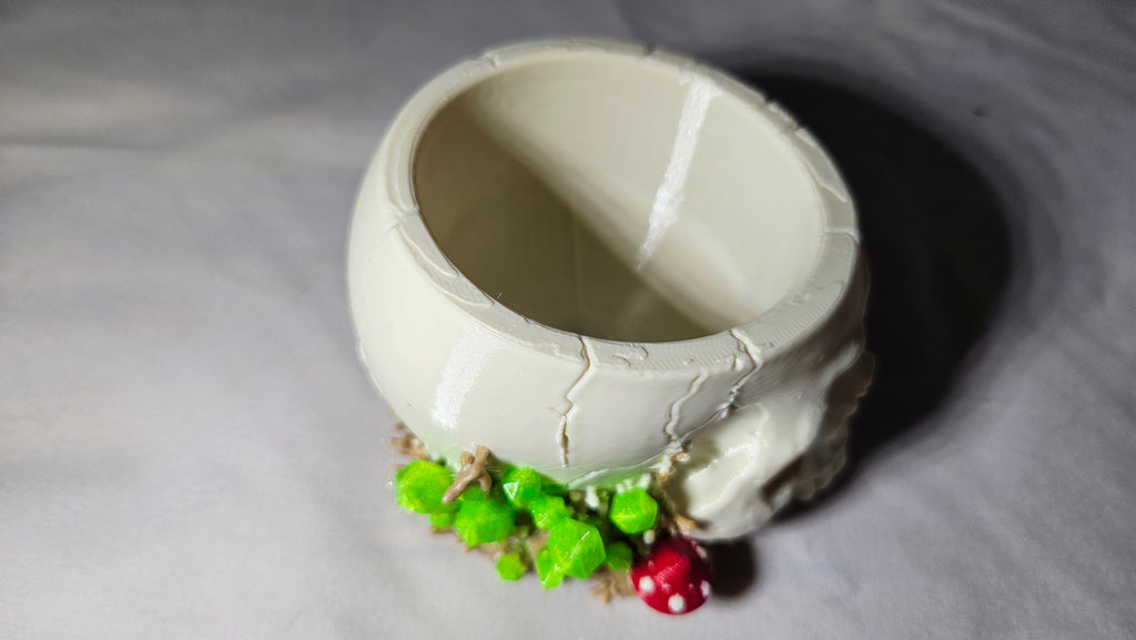 Skull Planter Small - PETG, top view
