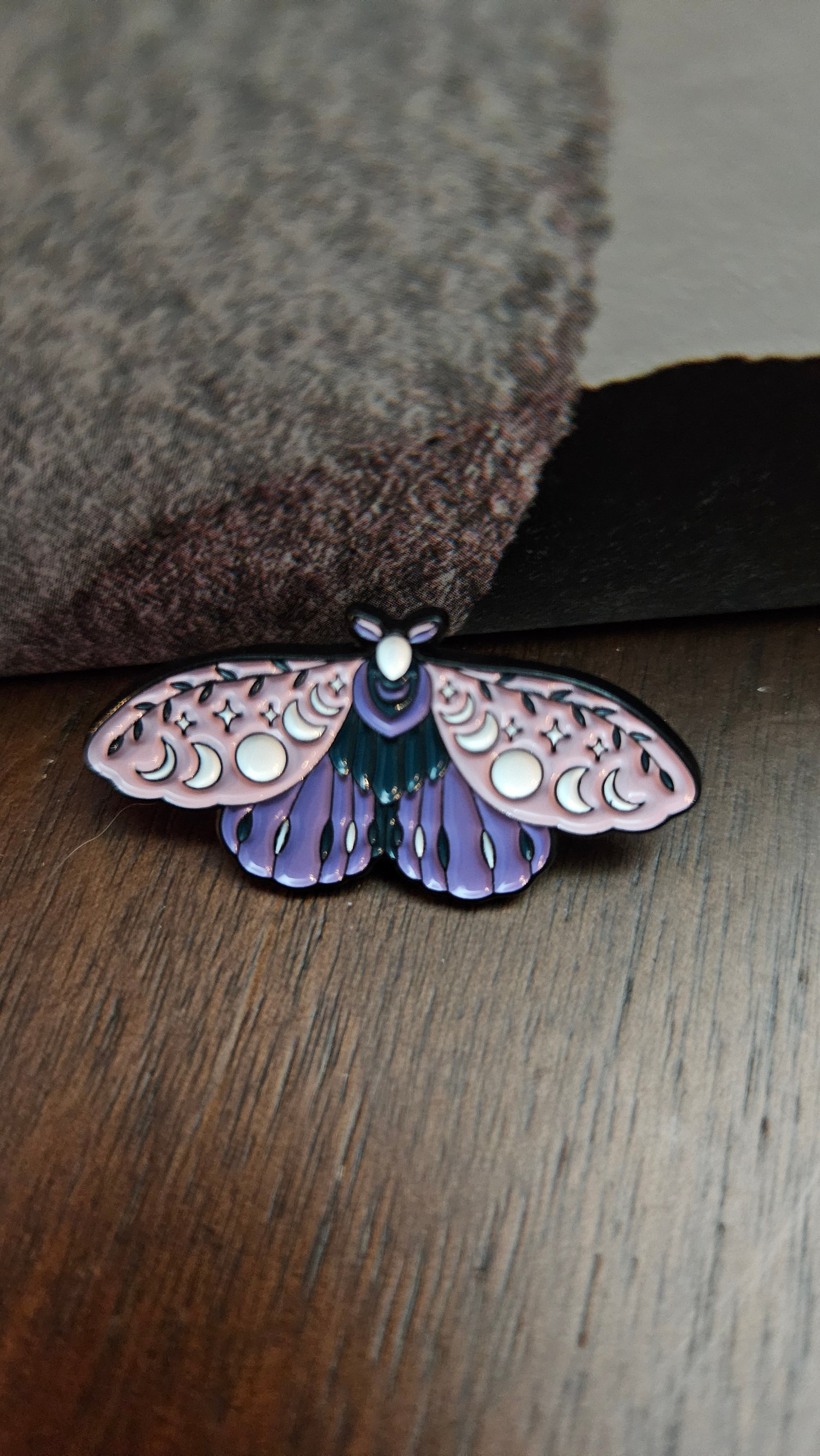 Death's-Head Moth Enamel Pin
