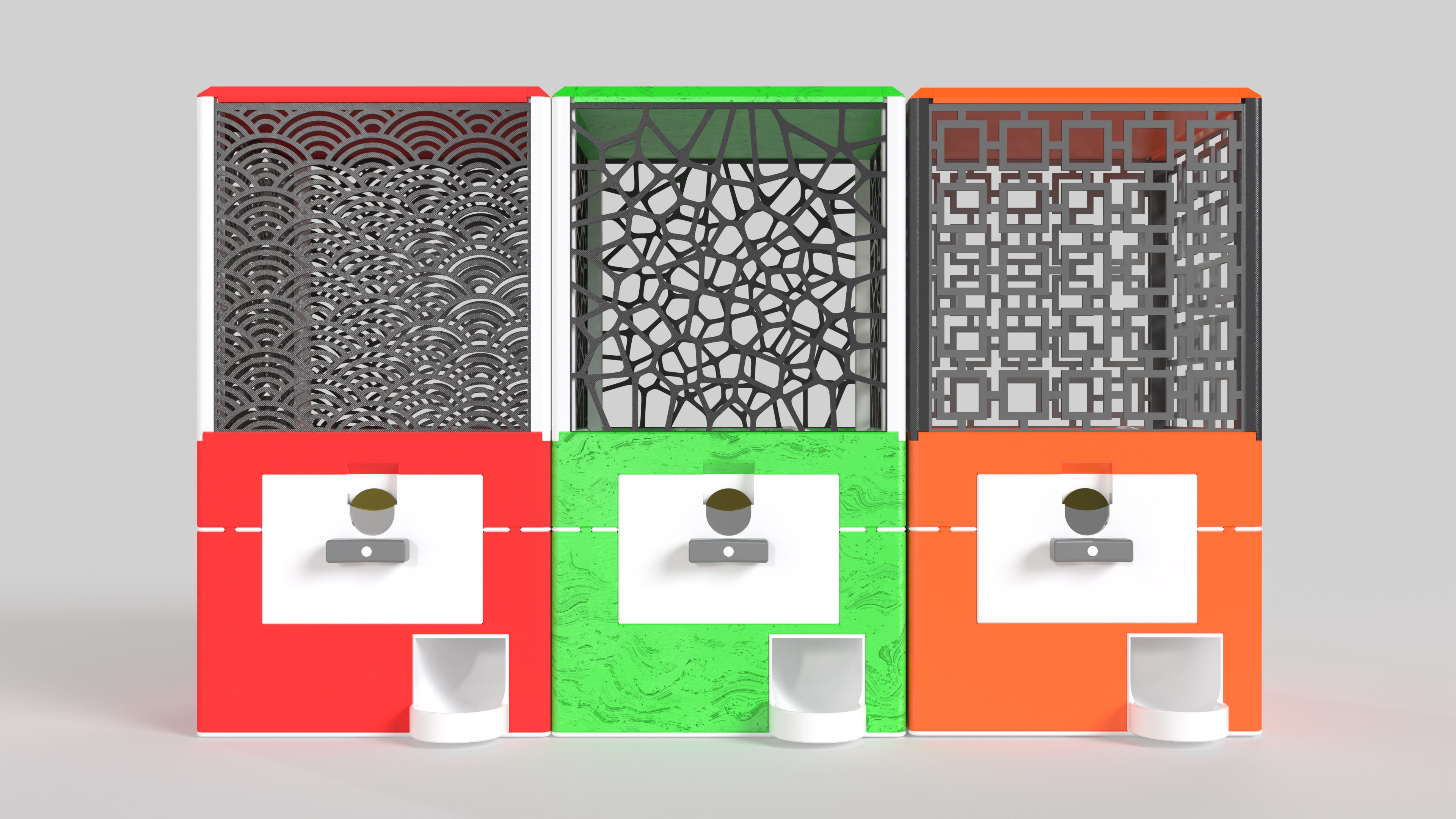 GachaPop cabinet color and cage pattern examples